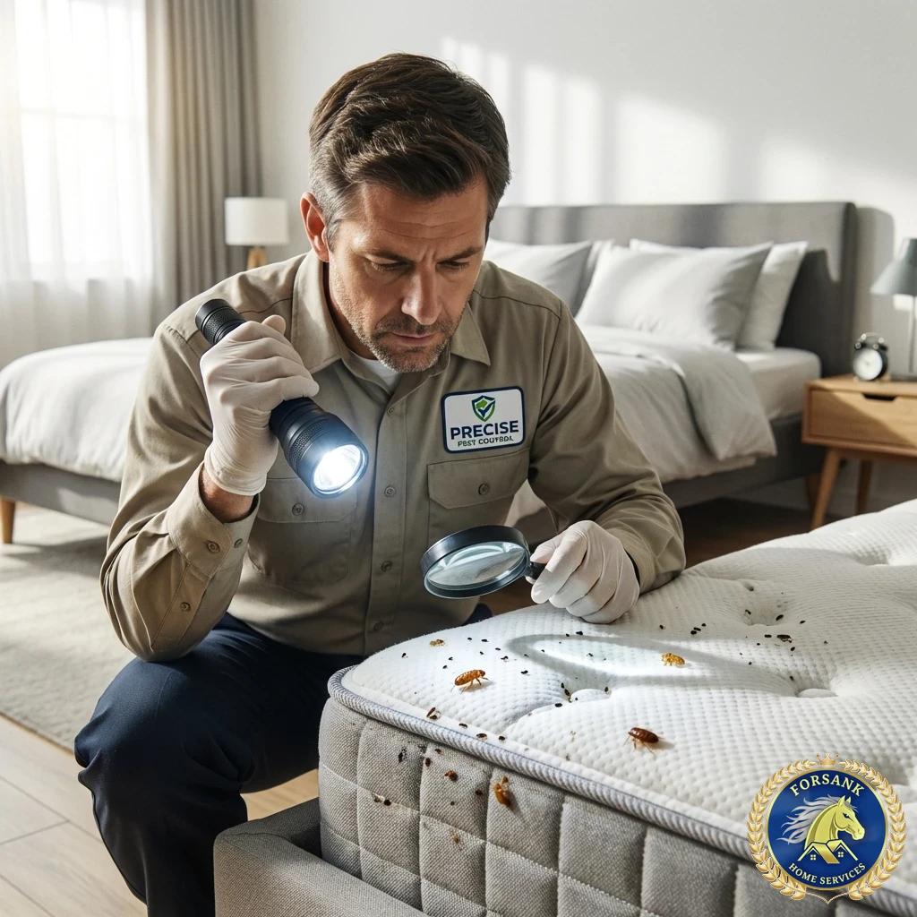 شاحنة مكافحة البق كبيرة حديثة تابعة لشركة فــرســانـك تسير على طريق الملك فهد بالخبر