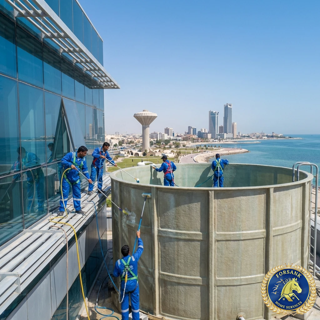 مشرف فريق النقل يصافح عميل سعودي مبتسم في منزله الجديد بعد إتمام عملية النقل ومراجعة القائمة